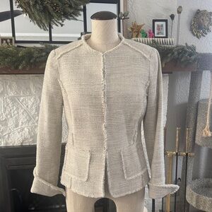 Etcetera Cream Textured Blazer